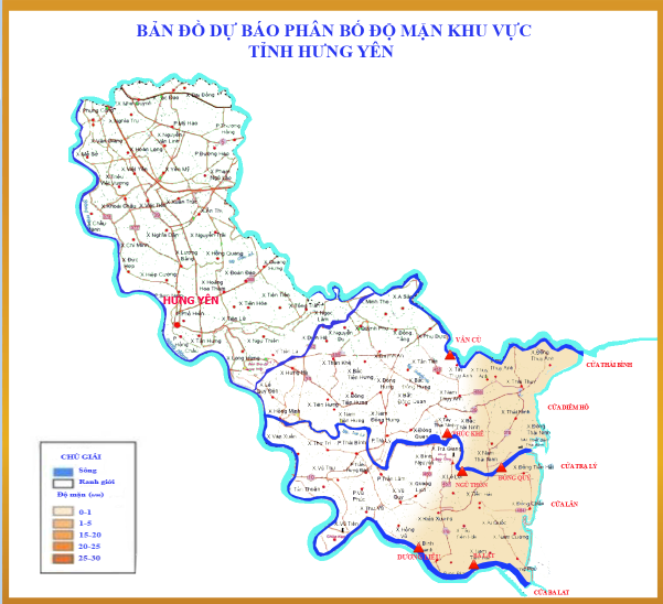 BẢN TIN DỰ BÁO XÂM NHẬP MẶN TỈNH HƯNG YÊN (từ ngày 11 đến ngày 20/5/2026)
