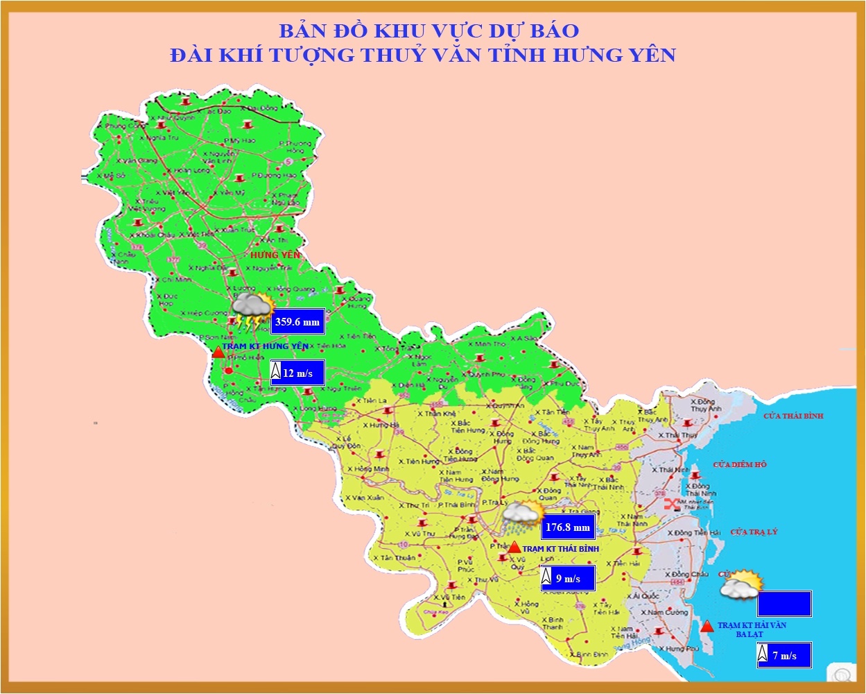 DỰ BÁO THỜI TIẾT ĐIỂM 10 NGÀY KHU VỰC HƯNG YÊN TỪ ĐÊM 02 – 12/7/2025