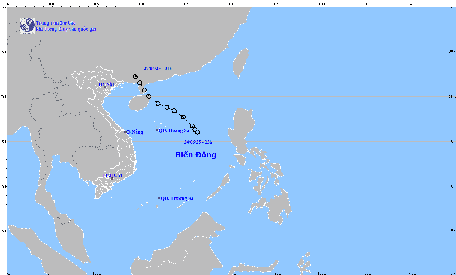 TIN CUỐI CÙNG VỀ ÁP THẤP NHIỆT ĐỚI NGÀY 27/6/2025