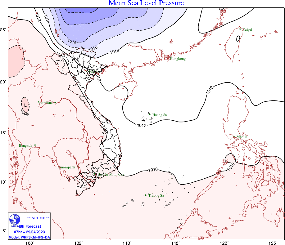 TIN GIÓ MÙA ĐÔNG BẮC KHU VỰC TỈNH THÁI BÌNH (Chiều ngày 27/4/2023)