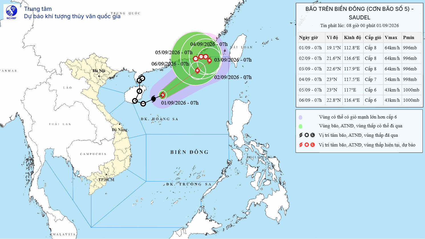 TIN BÃO TRÊN BIỂN ĐÔNG_CƠN BÃO SỐ 5(HỒI 07h NGÀY 01/9/2026)