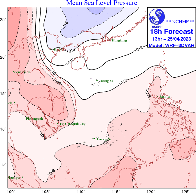 TIN GIÓ MÙA ĐÔNG BẮC KHU VỰC TỈNH THÁI BÌNH (Sáng ngày 25/4/2023)